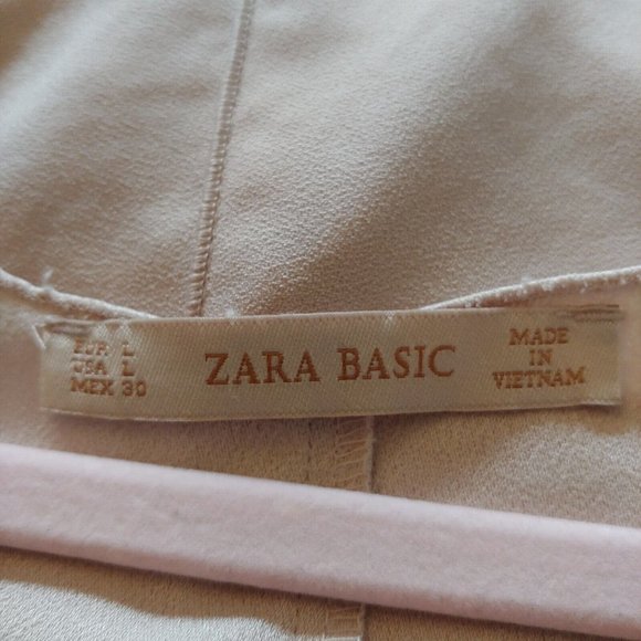 Zara basic lagenlook style tan basic tunic shift dress large large - Picture 6 of 6